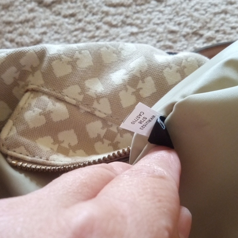 Kate Spade New York Cream and Pink Tote Canvas Tote Weekender Diaper Bag - Picture 10 of 17
